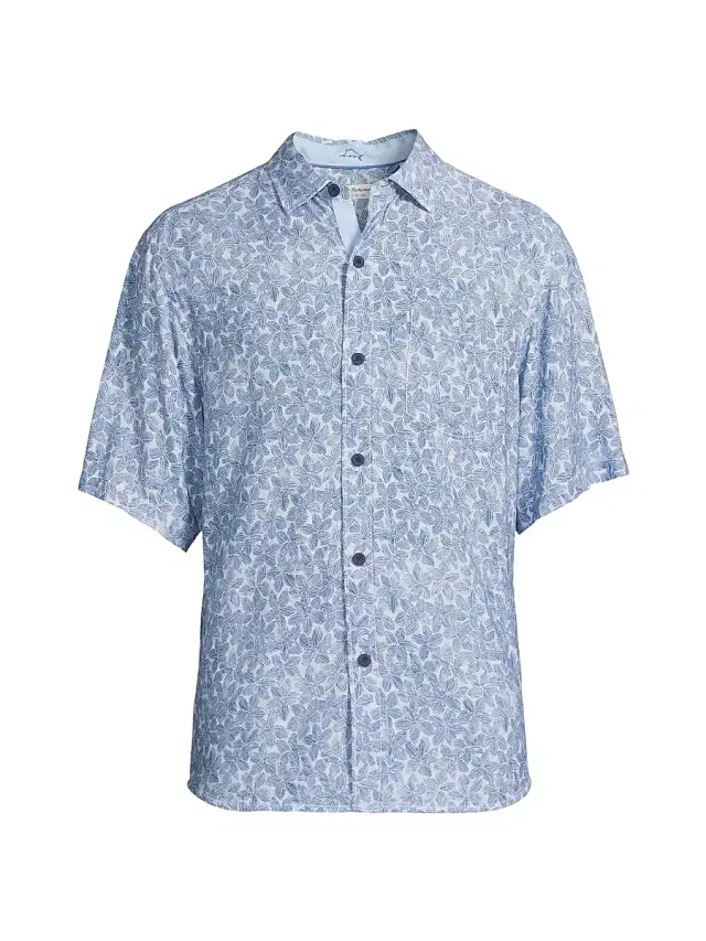 Men's Veracruz Cay Sand Dollar Shirt - Cloud Nine Blue - Size Small