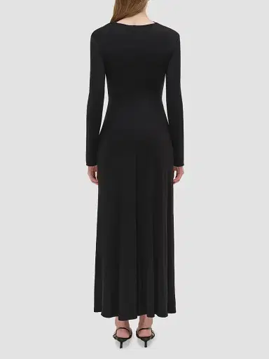 Simkhai Women's Ferrera Long-Sleeve Gathered Maxi Dress - Black - Size 00 | Thumbnail 5