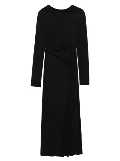 Simkhai Women's Ferrera Long-Sleeve Gathered Maxi Dress - Black - Size 00 | Thumbnail 1