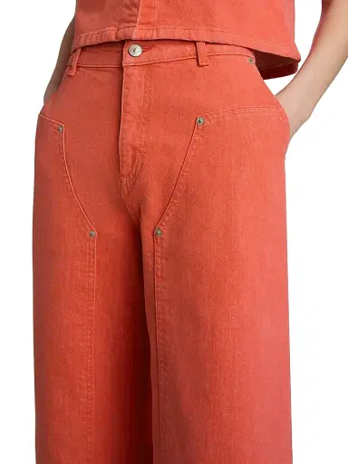 Cinq à Sept Women's Ryker Carpenter Jeans - Crimson Amaranth - Size 16 | Thumbnail 6 Cinq à Sept Women's Ryker Carpenter Jeans - Crimson Amaranth - Size 16 | Thumbnail 6