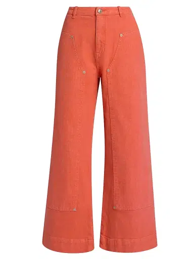 Cinq à Sept Women's Ryker Carpenter Jeans - Crimson Amaranth - Size 16 | Thumbnail 1 Cinq à Sept Women's Ryker Carpenter Jeans - Crimson Amaranth - Size 16 | Thumbnail 1