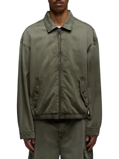 7 For All Mankind Men's Aviator Cotton-Blend Jacket - Sunfaded Moss | Thumbnail 3
