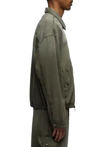 7 For All Mankind Men's Aviator Cotton-Blend Jacket - Sunfaded Moss | Thumbnail 4