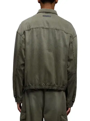 7 For All Mankind Men's Aviator Cotton-Blend Jacket - Sunfaded Moss | Thumbnail 5