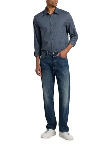 Vince Men's Poplin Separate Placket Button-Front Shirt | Thumbnail 2 Vince Men's Poplin Separate Placket Button-Front Shirt | Thumbnail 2