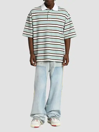 AMIRI Men's MA Striped Skate Polo Shirt | Thumbnail 2 AMIRI Men's MA Striped Skate Polo Shirt | Thumbnail 2