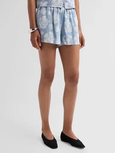 Generation Love Women's Dorah Floral Denim Shorts | Thumbnail 4