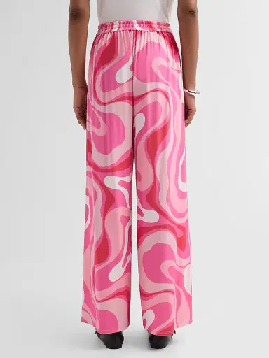 Generation Love Women's Kelela Geo Sheen Jersey Pants - Wavy Geo Pink - Size XL | Thumbnail 3 Generation Love Women's Kelela Geo Sheen Jersey Pants - Wavy Geo Pink - Size XL | Thumbnail 3