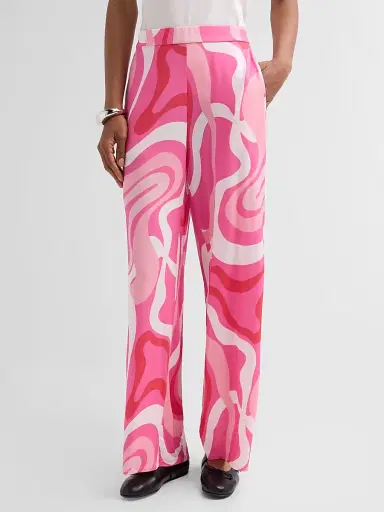 Generation Love Women's Kelela Geo Sheen Jersey Pants - Wavy Geo Pink - Size XL | Thumbnail 4 Generation Love Women's Kelela Geo Sheen Jersey Pants - Wavy Geo Pink - Size XL | Thumbnail 4
