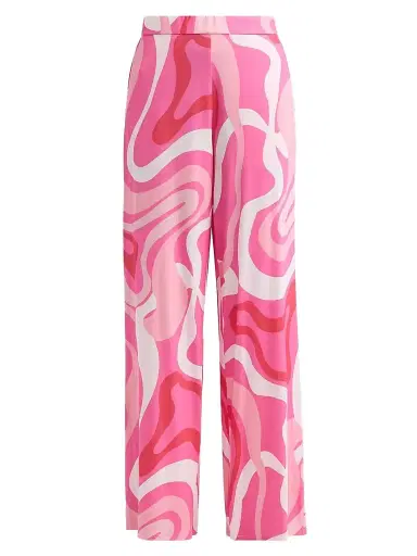 Generation Love Women's Kelela Geo Sheen Jersey Pants - Wavy Geo Pink - Size XL | Thumbnail 1 Generation Love Women's Kelela Geo Sheen Jersey Pants - Wavy Geo Pink - Size XL | Thumbnail 1