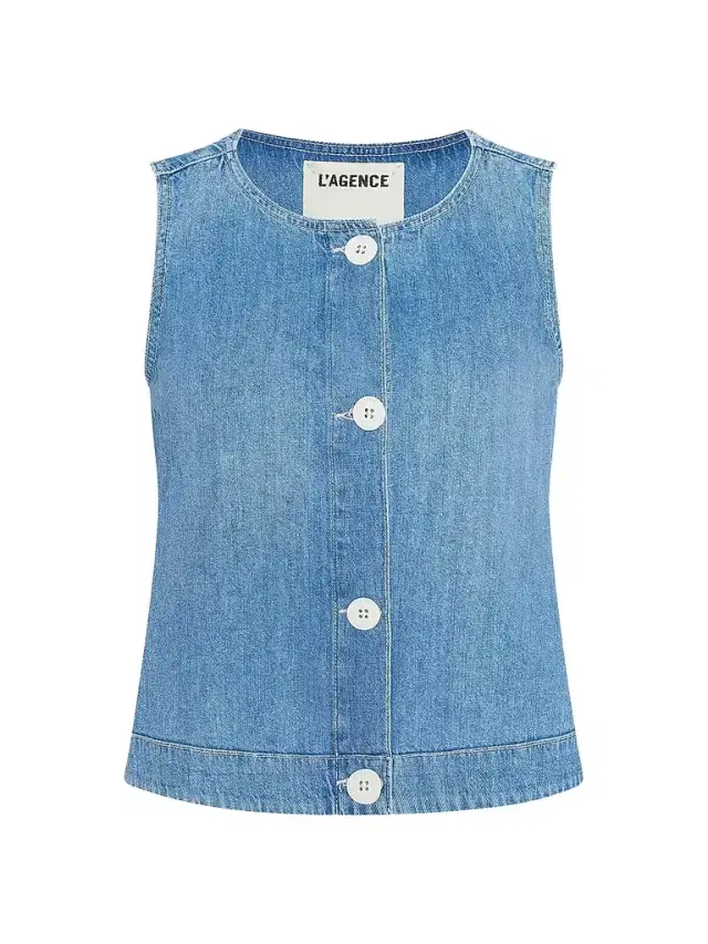 L'AGENCE Women's Foster Denim Sleeveless Top - Seattle