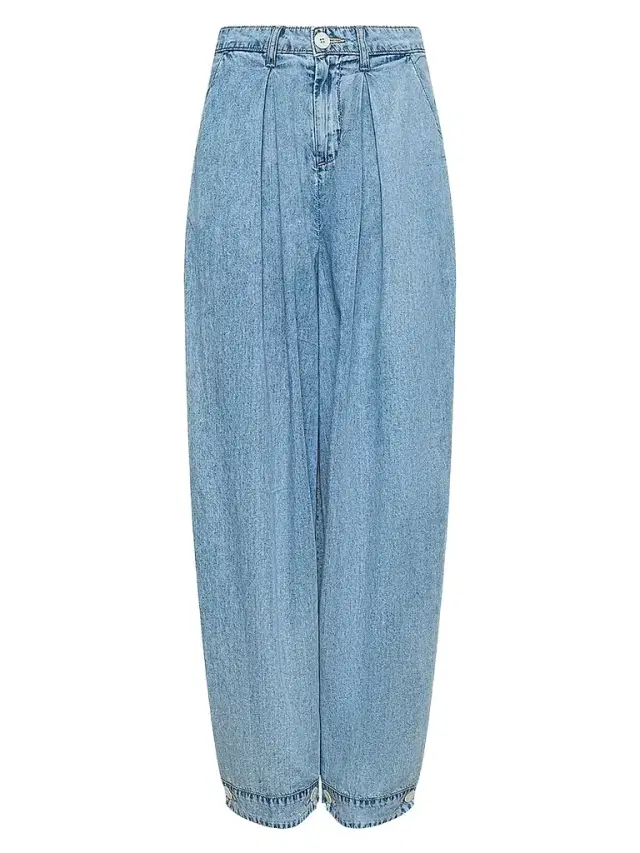L'AGENCE Women's Elias High-Rise Convertible Wide-Leg Jeans - Oxnard