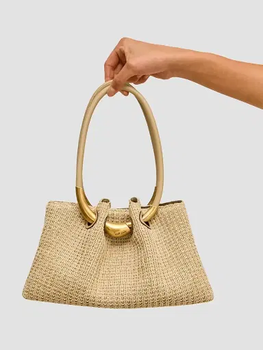 Cult Gaia Women's Asa Pierced Raffia Shoulder Bag - Natural | Thumbnail 2 Cult Gaia Women's Asa Pierced Raffia Shoulder Bag - Natural | Thumbnail 2