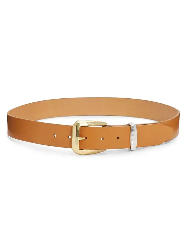 rag & bone Women's Winona Leather Belt - Golden Oak