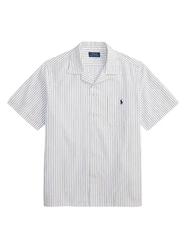 Polo Ralph Lauren Men's Classic-Fit Striped Oxford Camp Shirt - White Royal