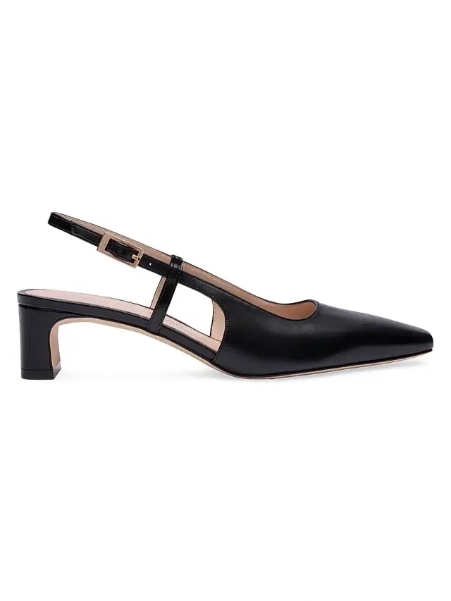 Stuart Weitzman Women's Baby Babette 40MM Leather Slingback Pumps - Black