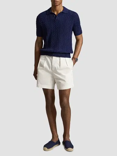 Polo Ralph Lauren Men's Aran-Knit Cotton Polo Sweater - Newport Navy - Size XXL | Thumbnail 2