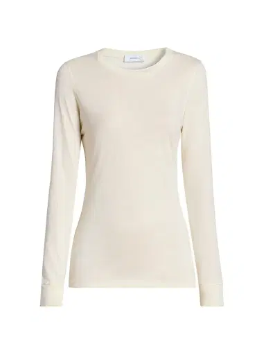 Wardrobe.NYC Women's Slim-Fit Long-Sleeve T-Shirt - Pearl - Size XL | Thumbnail 1 Wardrobe.NYC Women's Slim-Fit Long-Sleeve T-Shirt - Pearl - Size XL | Thumbnail 1