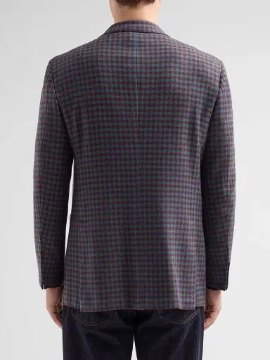 Kiton Men's Checked Cashmere Sport Coat - Green - Size 44 | Thumbnail 3