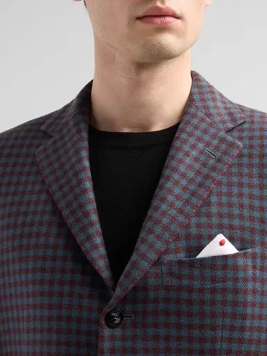Kiton Men's Checked Cashmere Sport Coat - Green - Size 44 | Thumbnail 5