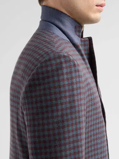 Kiton Men's Checked Cashmere Sport Coat - Green - Size 44 | Thumbnail 7