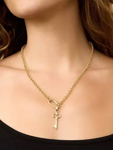 Oradina Women's Maison Pendant Charm in 14K Yellow Gold - Gold | Thumbnail 3