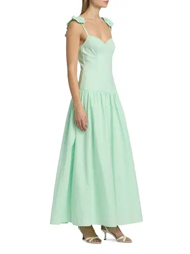 Peixoto Women's Audrey Cotton Flower Maxi Dress - Summer Green - Size Large | Thumbnail 4