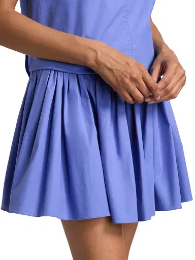 Brandon Maxwell Women's The Hadley Shirred Miniskirt - French Blue - Size 8 | Thumbnail 6