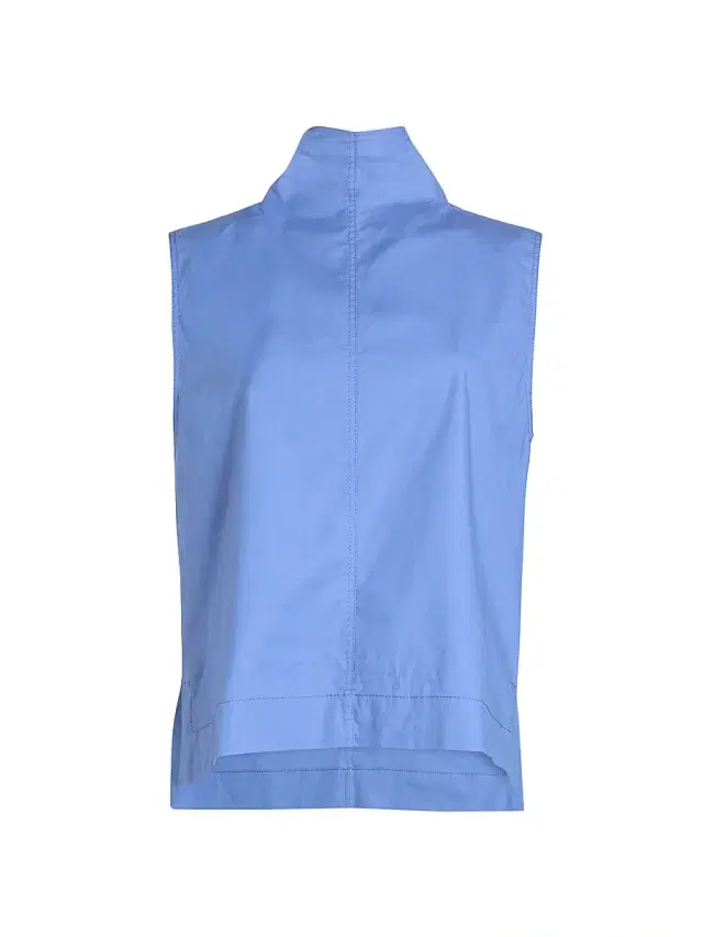 Brandon Maxwell Women's The Finn Cotton Sleeveless Top - French Blue