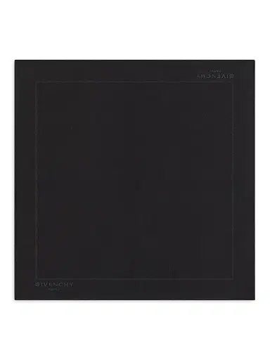 Givenchy Men's Paris Pocket Square in Silk Jacquard | Thumbnail 1 Givenchy Men's Paris Pocket Square in Silk Jacquard | Thumbnail 1