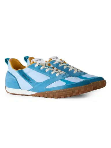 Givenchy Men's Glide Sneakers in Nylon and Suede - Navy Light Blue - Size 13 | Thumbnail 2 Givenchy Men's Glide Sneakers in Nylon and Suede - Navy Light Blue - Size 13 | Thumbnail 2