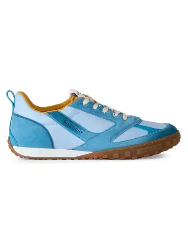 Givenchy Men's Glide Sneakers in Nylon and Suede - Navy Light Blue - Size 13 | Thumbnail 1 Givenchy Men's Glide Sneakers in Nylon and Suede - Navy Light Blue - Size 13 | Thumbnail 1