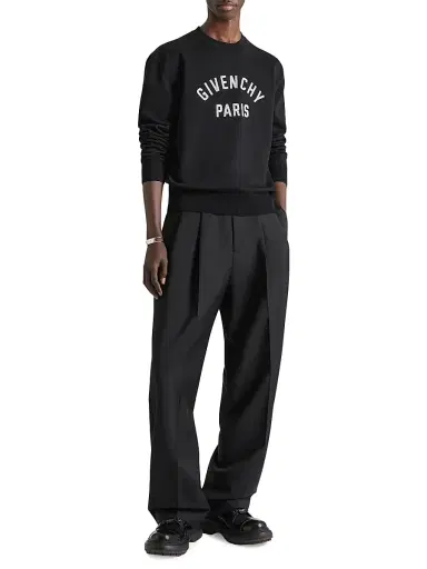 Givenchy Men's Sweater in Knit with Pearl Embroidery - Black - Size XXL | Thumbnail 2 Givenchy Men's Sweater in Knit with Pearl Embroidery - Black - Size XXL | Thumbnail 2