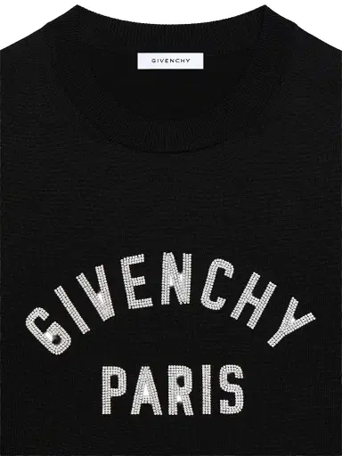 Givenchy Men's Sweater in Knit with Pearl Embroidery - Black - Size XXL | Thumbnail 5 Givenchy Men's Sweater in Knit with Pearl Embroidery - Black - Size XXL | Thumbnail 5