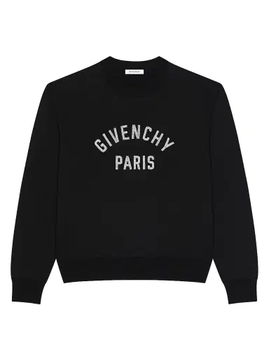 Givenchy Men's Sweater in Knit with Pearl Embroidery - Black - Size XXL | Thumbnail 1 Givenchy Men's Sweater in Knit with Pearl Embroidery - Black - Size XXL | Thumbnail 1