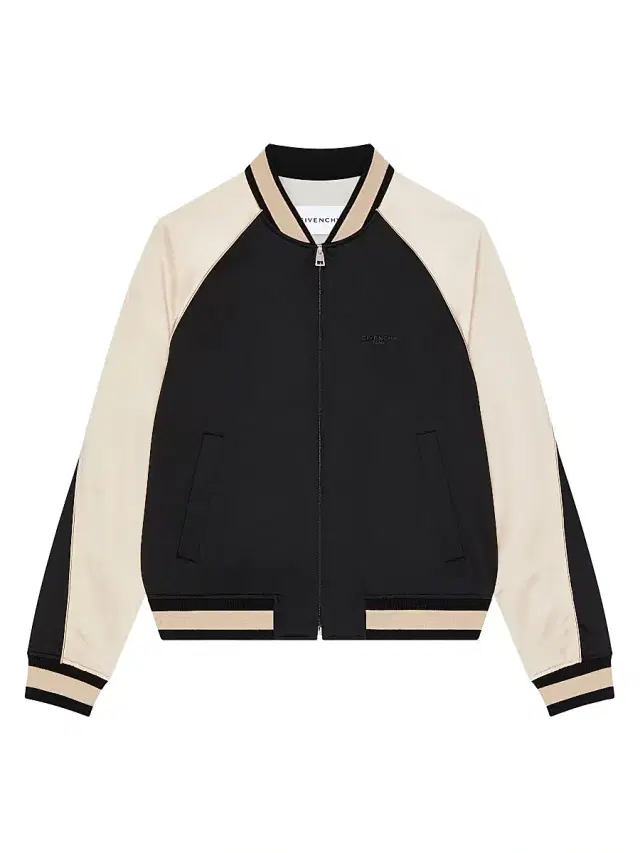 Men's Couture Seam Souvenir Jacket with Pearls - Black Natural