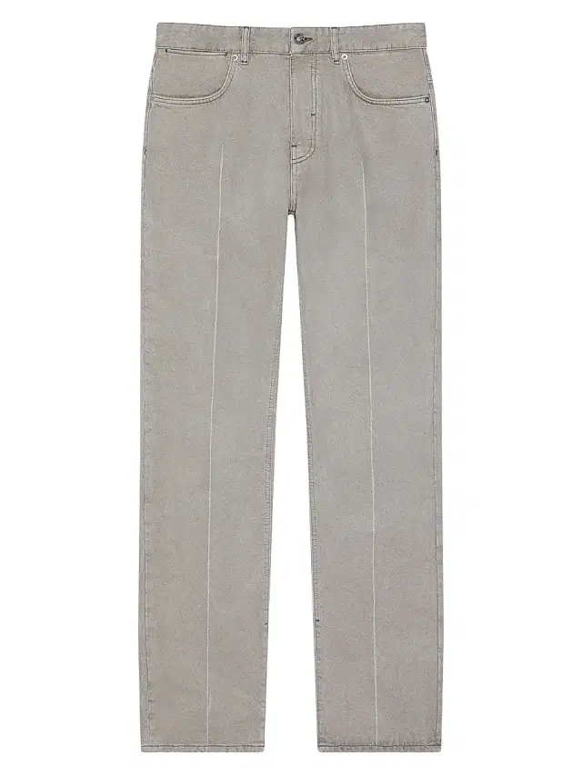Givenchy Men's Straight Fit Jeans with Folded Effect - Cloud Grey