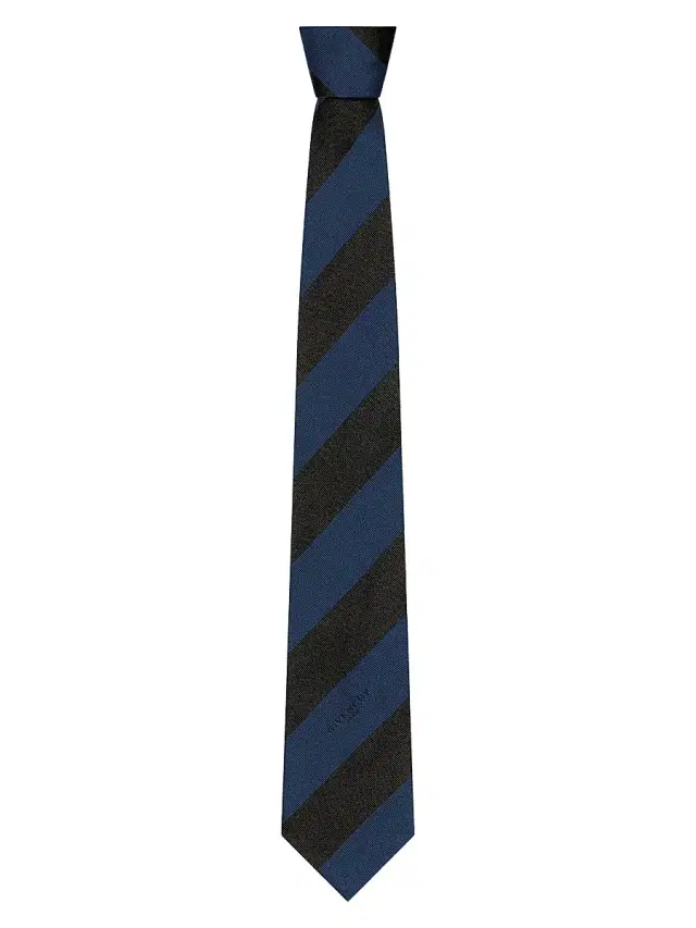 Givenchy Men's Bold Stripes Tie in Silk Gros Grain - Black Navy