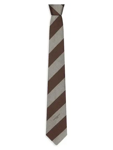 Givenchy Men's Bold Stripes Tie in Silk Gros Grain | Thumbnail 1 Givenchy Men's Bold Stripes Tie in Silk Gros Grain | Thumbnail 1