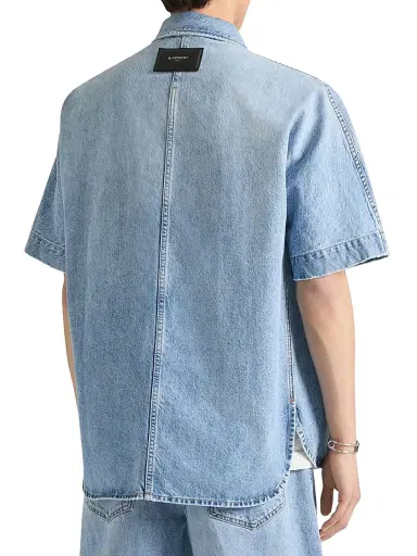 Givenchy Men's Couture Seam Shirt in Denim - Light Blue | Thumbnail 4