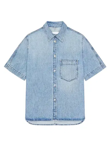 Givenchy Men's Couture Seam Shirt in Denim - Light Blue | Thumbnail 1