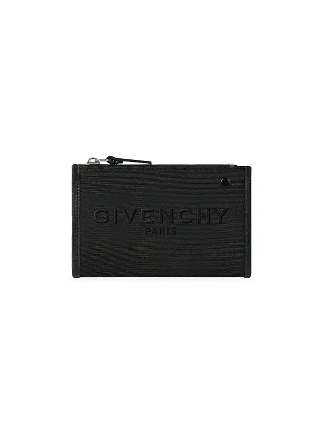 Givenchy Men's Cargo Zipped Card Holder in Canvas - Black