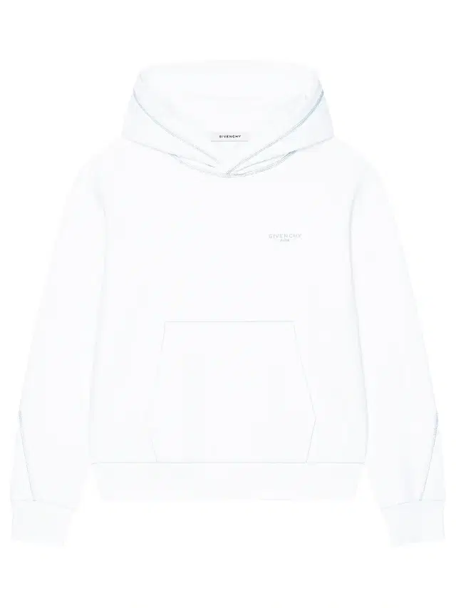 Givenchy Men's Couture Seam Hoodie in Fleece - White