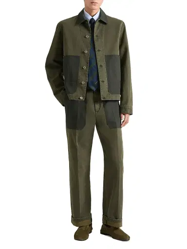 Givenchy Men's Overshirt in Denim - Dark Khaki | Thumbnail 2