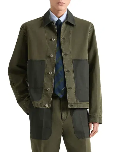 Givenchy Men's Overshirt in Denim - Dark Khaki | Thumbnail 3