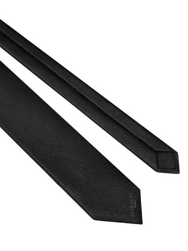 Givenchy Men's Paris Tie in Silk Gros Grain | Thumbnail 2 Givenchy Men's Paris Tie in Silk Gros Grain | Thumbnail 2