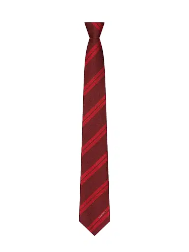 Givenchy Men's Double Stripes Tie in Silk Gros Grain - Dark Red | Thumbnail 1