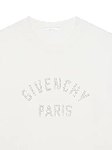 Givenchy Men's T-Shirt in Knit with Pearl Embroidery | Thumbnail 4 Givenchy Men's T-Shirt in Knit with Pearl Embroidery | Thumbnail 4