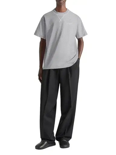 Givenchy Men's Couture Seam T-Shirt in Cotton with Embroidery - Light Grey Melange - Size XXL | Thumbnail 2