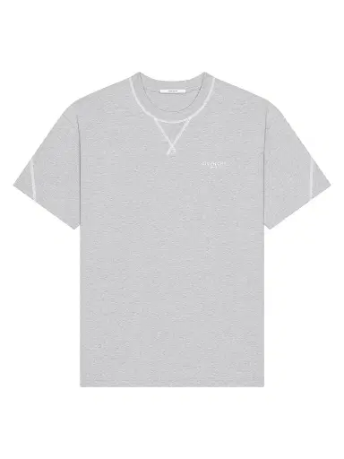 Givenchy Men's Couture Seam T-Shirt in Cotton with Embroidery - Light Grey Melange - Size XXL | Thumbnail 1